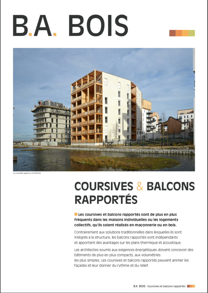 Coursives et balcons étanches désolidarisés et rapportés bois